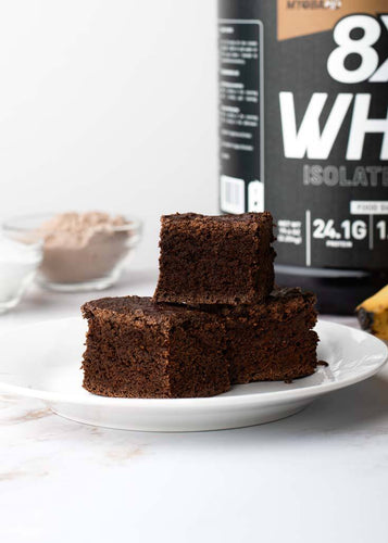 Chocolate Banana Protein Brownies